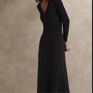Banana Republic Black Long Sleeve Dress